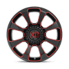 XD XD854 REACTOR 20X10 GLOSS BLACK MILLED WITH RED TINT 5X5.0/5.5 - XD85421035918N