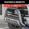 Big Horn 4 Black Aluminum Bull Bar, Select Ford F-250, F-350, F-450, F-550 AL45-3012