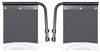 Removable Pivoting Mud Flaps 14 Wide - Stainless Steel Weight 17005