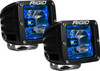RIGID Radiance Pod With Blue Backlight, Surface Mount, Black Housing , Pair