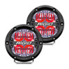 RIGID 360-Series 4 Inch Round LED Off-Road Light, Drive Beam Pattern for Moderate Speeds, Red Backlight, Pair