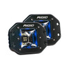 RIGID Radiance Scene Light W/Blue Backlight, Flush Mount, Black Housing, Pair