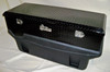Large Locking Black Aluminum Diamond Plate Toolbox Secure Two Compartments 9991160