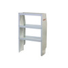 Adjustable Shelf Unit; Includes 3 shelves; 9.63 ft.; Depth 13.5 in.; Height 44 in.; Width 28 in.; White; Steel; 4 Dividers; Shelf Depth 2 in.; 9352-3-03