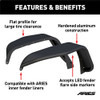 Jeep Wrangler JK Black Aluminum Front Fender Flares 1500211