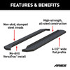 RidgeStep 6-1/2" x 85" Black Steel Running Boards (No Brackets) C2885