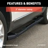 3" Round Black Stainless Side Bars, Select Ford F-150, F-250, F-350 213043