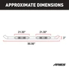 3" Round Black Stainless Side Bars, Select Ford F-150, F-250, F-350 213043