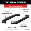 3" Round Black Steel Side Bars, Select Silverado, Sierra 1500, 2500, 3500 HD 204017