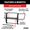 Pro Series Black Steel Grille Guard with Light Bar, Select Ford Super Duty 2170014