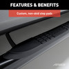3" Round Black Steel Side Bars, Select Silverado, Sierra 1500, 2500, 3500 HD 204009