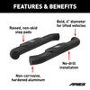 Big Step 4" Black Aluminum Round Side Bars, Select Jeep Wrangler JK AL231008