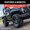 Big Step 4" Black Aluminum Round Side Bars, Select Jeep Wrangler JK AL231008