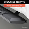 AdvantEDGE 5-1/2" x 91" Black Aluminum Side Bars (No Brackets) 2055991