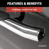 4" Polished Stainless Oval Side Bars, Select Silverado, Sierra 1500 Extended Cab S224054-2