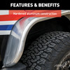 Jeep Wrangler JK Raw Aluminum Rear Fender Flares 2500202