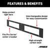 Pro Series 30-Inch Black Steel Light Bar Cover Plate PC10OB