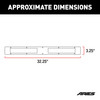 Pro Series 30-Inch Black Steel Light Bar Cover Plate PC10OB