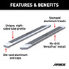 AdvantEDGE 5-1/2" x 91" Chrome Aluminum Side Bars (No Brackets) 2055891