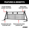 Classic Black Steel Headache Rack, Select Ford F-150 111002