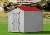 8 x 10 Gable Hampton  metal roof | 605
