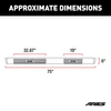 6" x 75" Black Aluminum Oval Side Bars (No Brackets) B2875