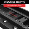 RidgeStep 6-1/2" x 53" Black Steel Running Boards, Select Ford F-Series 2055520