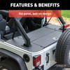 Black Aluminum Security Cargo Lid, Select Jeep JK Unlimited 2070475