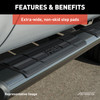 6" x 91" Black Aluminum Oval Side Bars, Select Ram 1500 Crew Cab 4445047