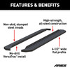 RidgeStep 6-1/2" x 91" Black Steel Running Boards (No Brackets) C2891