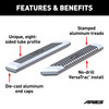 AdvantEDGE 5-1/2" x 53" Chrome Aluminum Side Bars (No Brackets) 2055853
