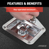 Black Aluminum Security Cargo Lid, Select Jeep JK Unlimited 2070465