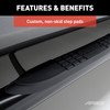 3" Round Black Steel Side Bars, Select Silverado, Sierra 1500, 2500, 3500 HD 204045