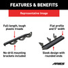 AeroTread 5" x 70" Black Stainless Running Boards, Select Hyundai Tucson 2061019