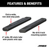 6" x 53" Black Aluminum Oval Side Bars (No Brackets) B2853