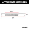 6" x 53" Polished Stainless Oval Side Bars (No Brackets) S2853