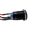 Race Sport - 19mm Black 2-Position On/Off Switch (RED) - Black Flush Mount 12V RS-B19MM-LEDR