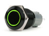 Race Sport - 19mm Black 2-Position On/Off Switch (GREEN) - Black Flush Mount 12V RS-B19MM-LEDG