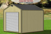 10x12 Gable Roof Steel Shed for Golf Cart Storage - 172