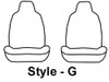 Polycotton SeatSaver Custom Front Row Seat Covers - Charcoal SS1342PCCH