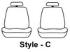 Polycotton SeatSaver Custom Front Row Seat Covers - Charcoal SS2384PCCH
