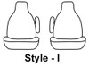 Waterproof Polyester SeatSaver Custom Front Row Seat Covers - Grey SS2397WFGY