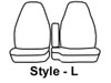 Polycotton SeatSaver Custom Front Row Seat Covers - Charcoal SS3295PCCH