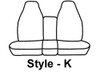 Waterproof Polyester SeatSaver Custom Front Row Seat Covers - Grey SS3305WFGY