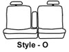 Polycotton SeatSaver Custom Front Row Seat Covers - Charcoal SS3308PCCH