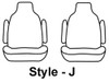 Waterproof Polyester SeatSaver Custom Front Row Seat Covers - Grey SS3316WFGY