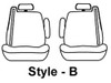 Waterproof Polyester SeatSaver Custom Front Row Seat Covers - Grey SS3334WFGY