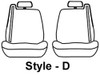 Polycotton SeatSaver Custom Front Row Seat Covers - Charcoal SS3352PCCH
