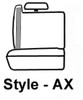 Polycotton SeatSaver Custom Third Row Seat Covers - Charcoal SS6351PCCH