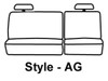 Polycotton SeatSaver Custom Second Row Seat Covers - Charcoal SS7263PCCH